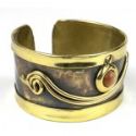 Peach Tiger Eye Swirl Cuff - South Africa