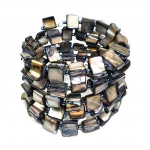 CMother of Pearl Bracelet (Earth Tone) China - Click To Enlarge