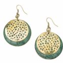 TARA STONE MEDALLION earrings