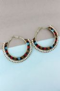 Seed Bead Hoop Earrings