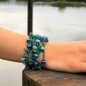 Beachball Beaded Blue-Green bracelet
