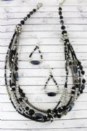 LAYERED BLACK SEED BEAD MIX