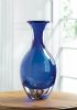 BLUE ART GLASS BOTTLENECK VASE - Click To Enlarge