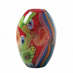 CRED FLORAL FLOW GLASS VASE - Click To Enlarge