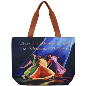 CPraises Go Up - canvas handbag - Click To Enlarge