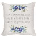 Love Joy Grace Square Decorative Pillow
