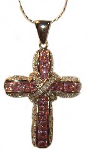 CSpecial-T Pink Jeweled Cross - Click To Enlarge
